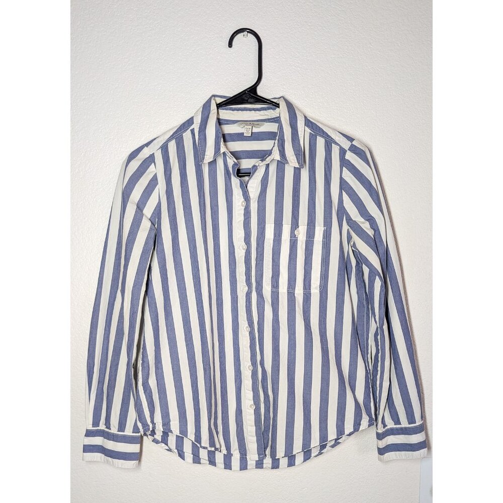 Lucky Brand classic stripe poplin shirt | Size XS
